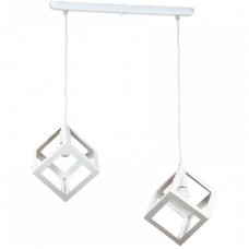 Φωτιστικό Κρεμαστό 2xE27 230V σε Ράγα Λευκό 4400-2-WH